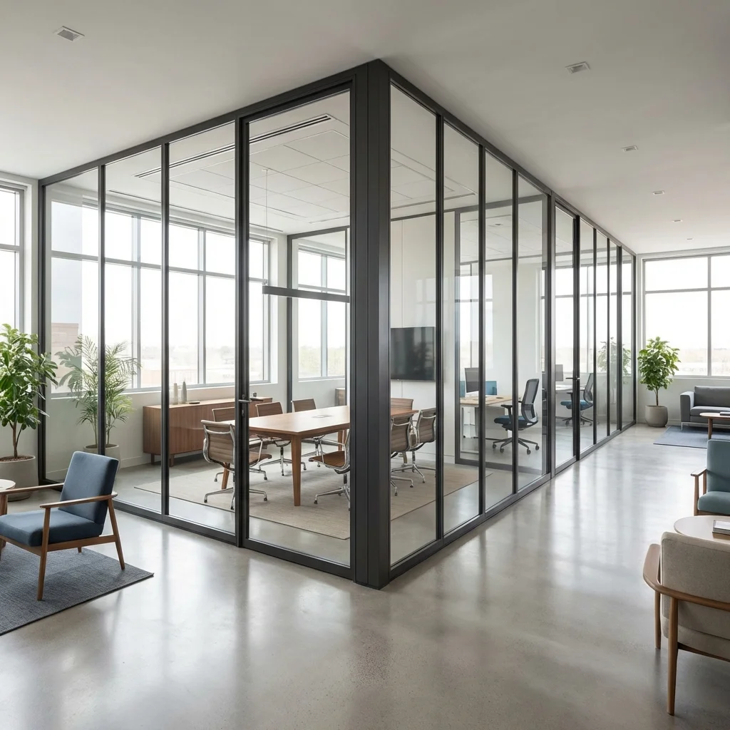 Slim Line Cam Ofis Bölme