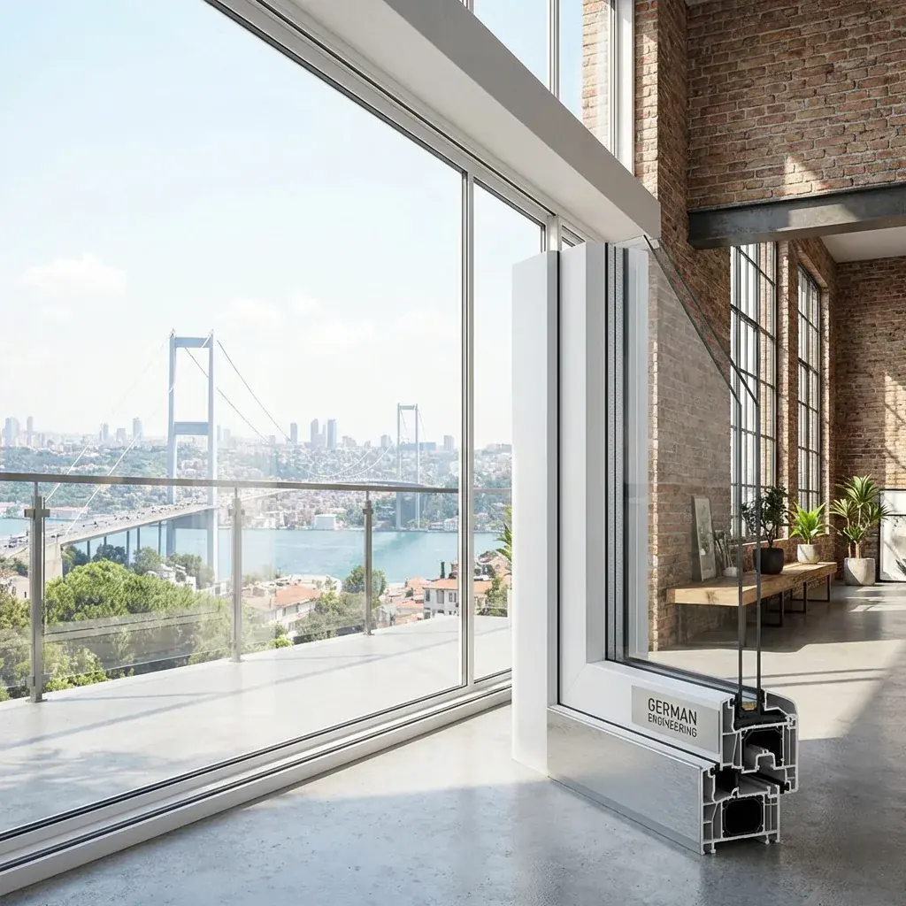 Legend Sürme Sistemi - 80mm sürme PVC pencere sistemi